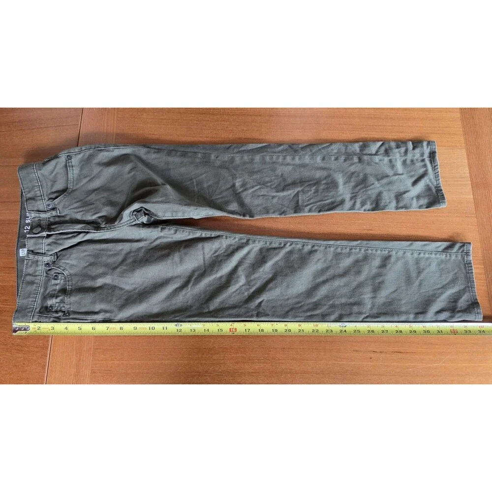 Gap Girl's Denim Dark Green Pants Size 12 Slim